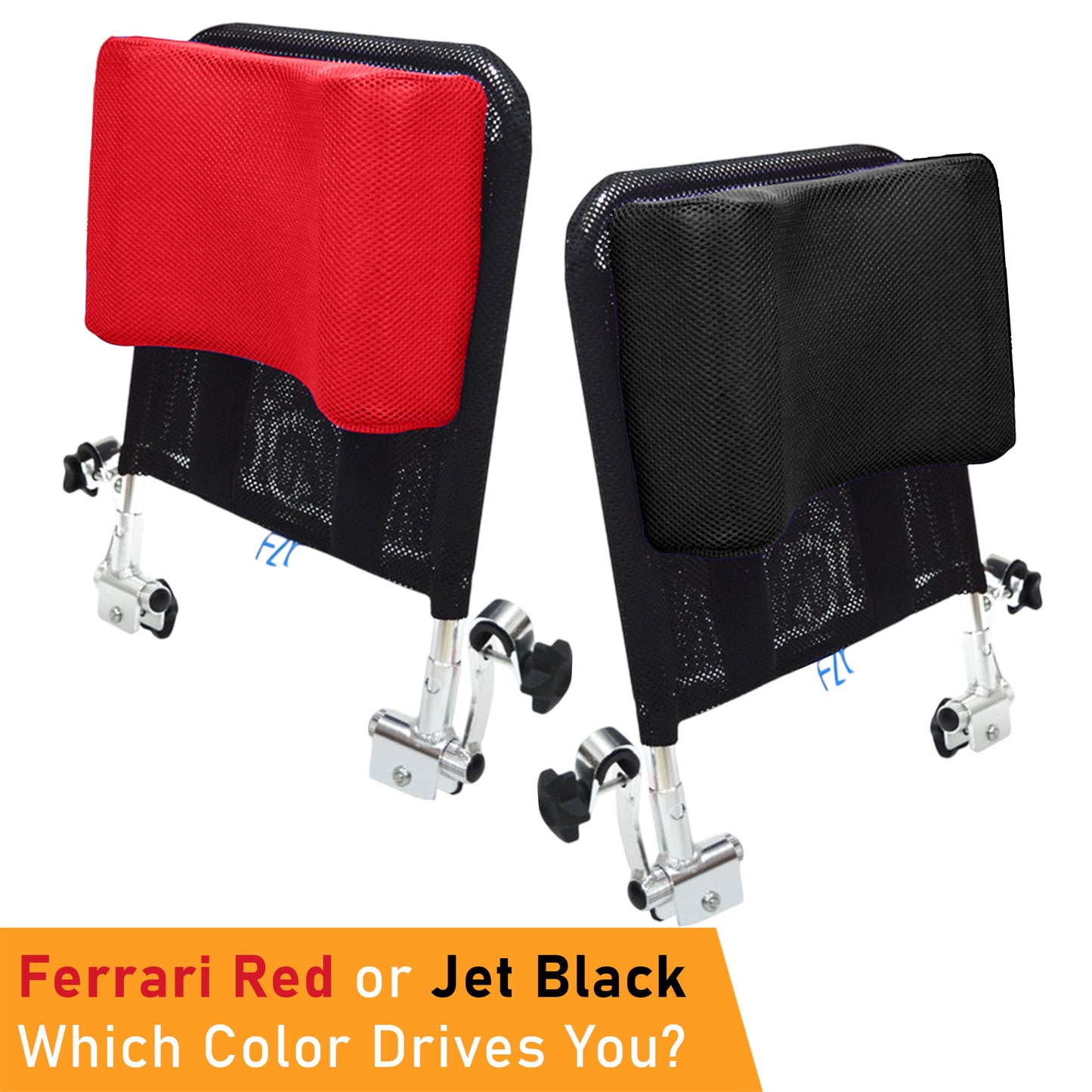 ViN HR-Red/Black - Adjustable High Headrest + Breathable + Quick and Easy Installation