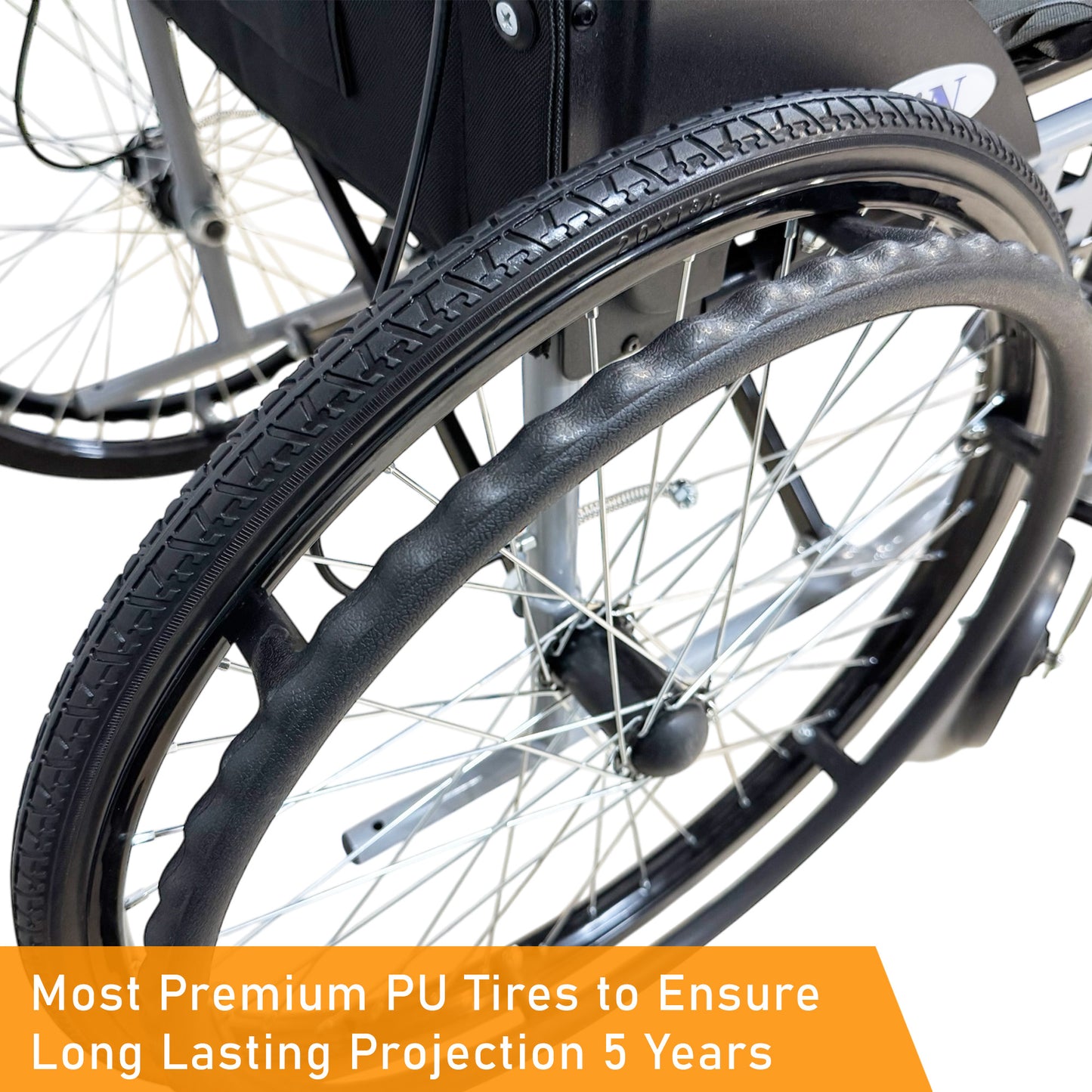 ViN-11AAT | Lightweight Standard Wheelchair with Anti Tipper 13kg [Self-Propelled]