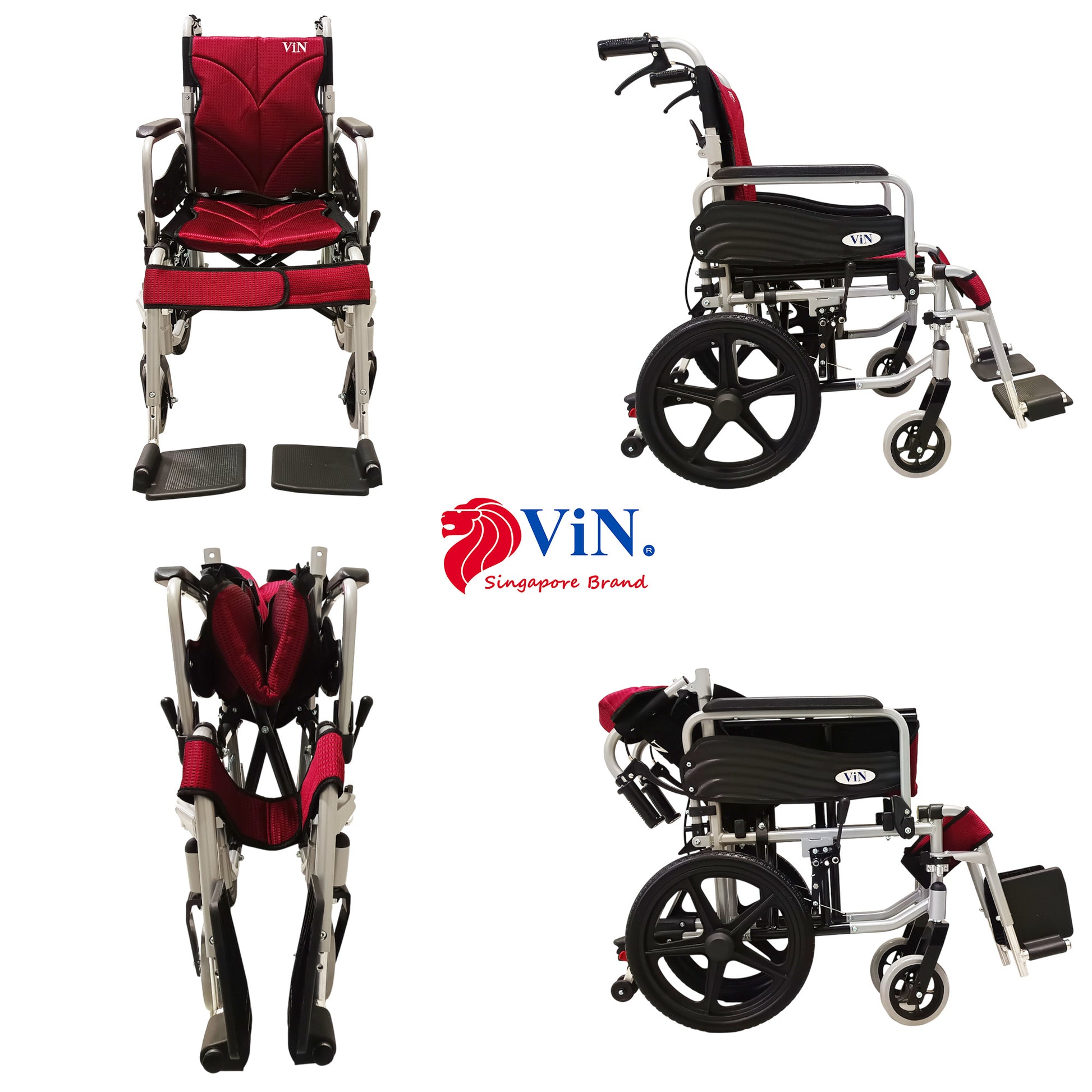 ViN 46A5S, 16 inch Pushchair, Washable Cushion, Flip-up Armrest and Detachable Legrest with adjustable Anti Tipper