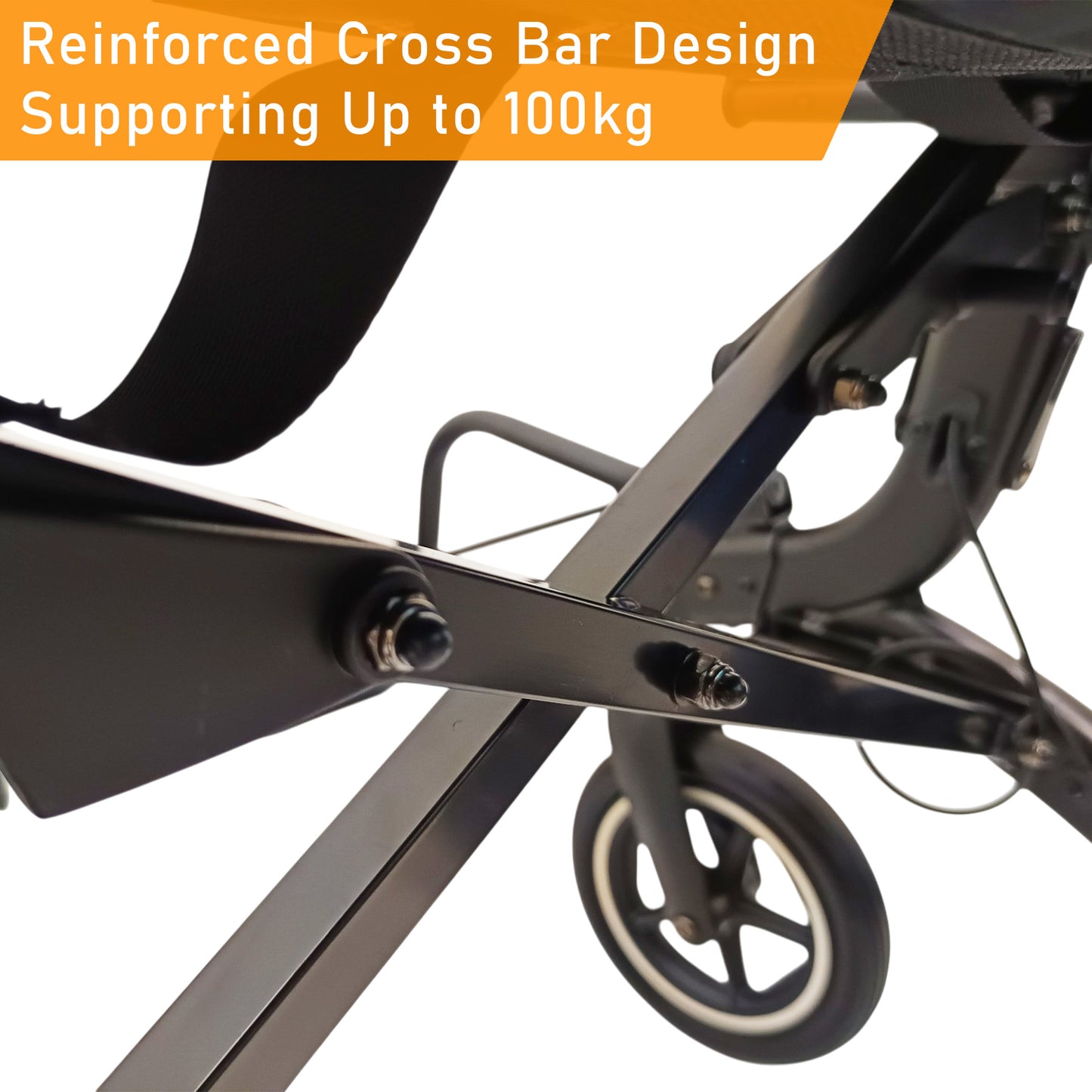 ViN-R2 | Rollator + Adjustable Height Handle + Flip-up Footrest + Lightweight + Removable Rollator Storage Bag + Dual Brake System