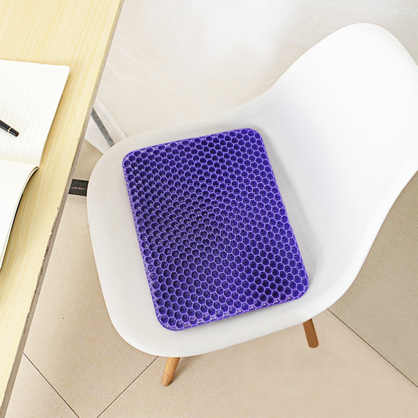 ViN C01 - Extra Thicken Gel Seat Cushion Stop Back & Sciatica Pain While Sitting!, for Car, Office & Wheelchair.