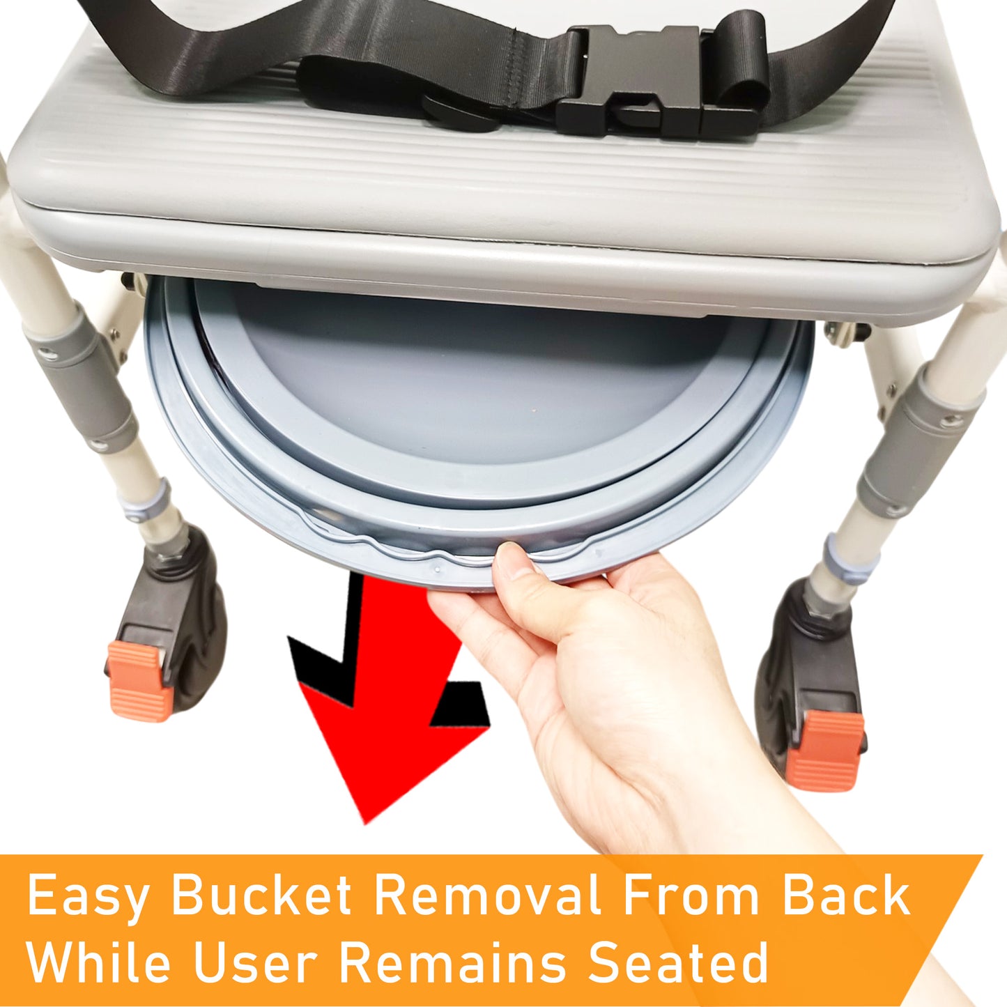 ViN-K06 Shower Commode Aluminum Toilet chair for Indoor [Foldable]
