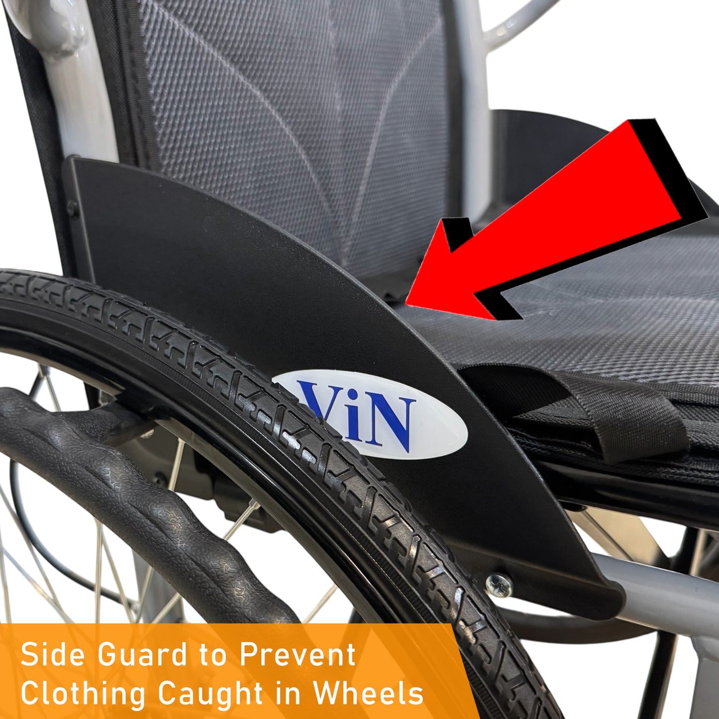 ViN-11AAT | Lightweight Standard Wheelchair with Anti Tipper 13kg [Self-Propelled]