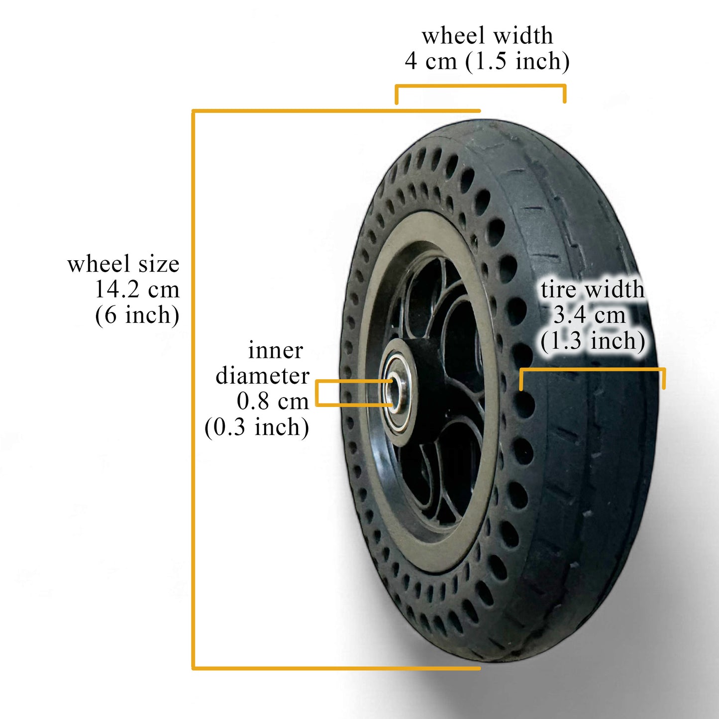 Spare Parts - 1 x Front Wheels - Model ViN-DA03/DA07 Wheelchair