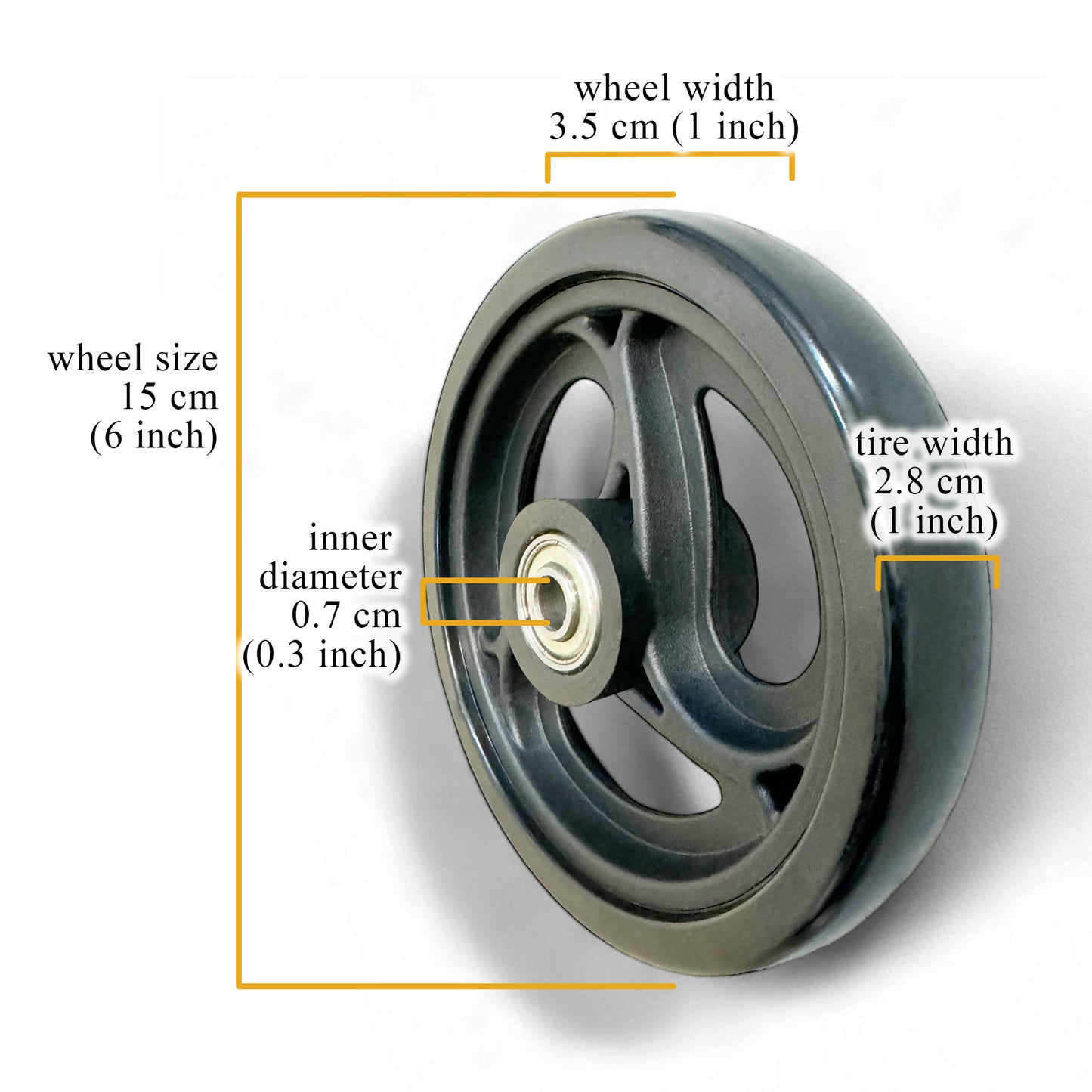 Spare Parts - 1 x Front Wheels - Model ViN-31A Wheelchair