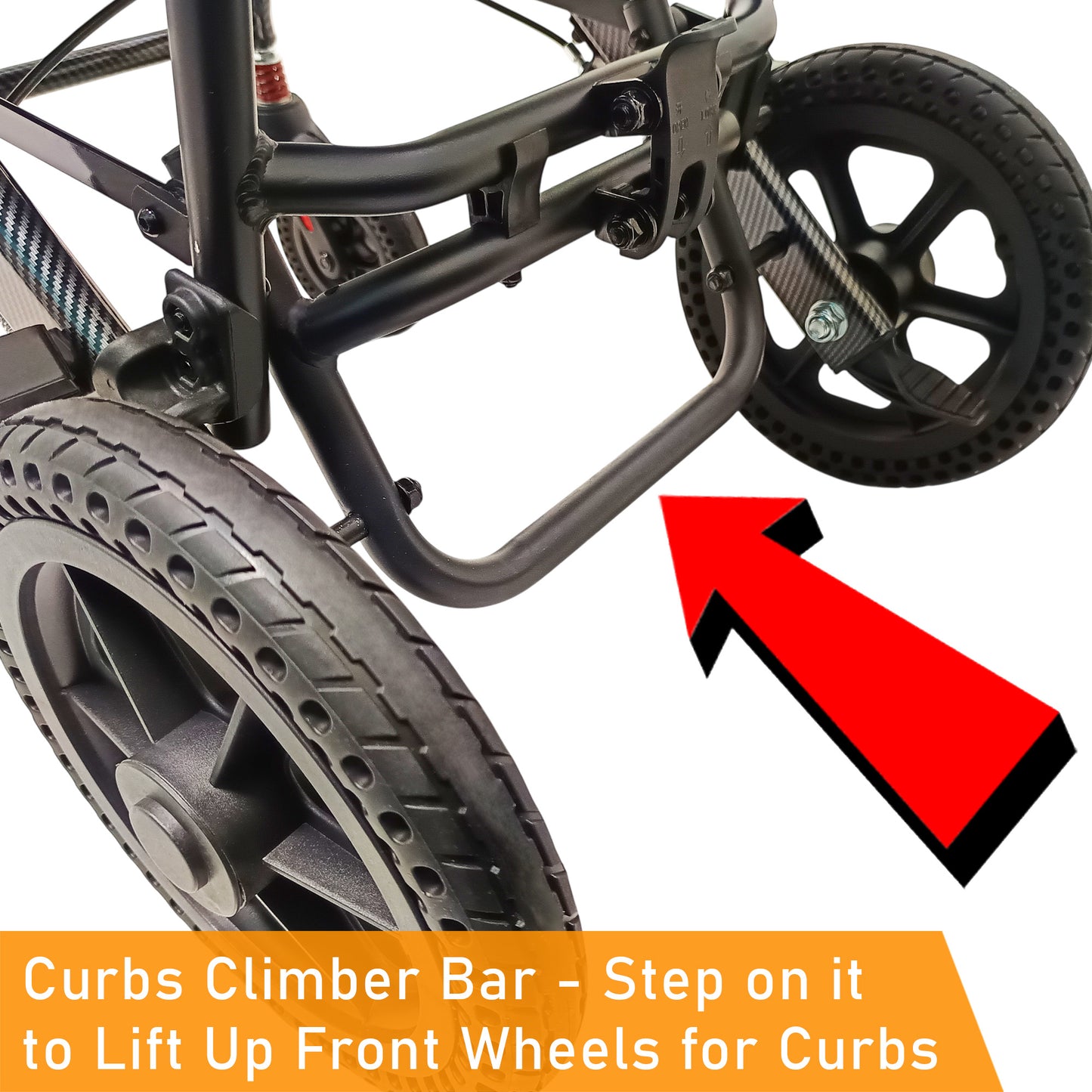 ViN-A16 | Large Seat Travel Pushchair -  Lightweight 11 kg Pushchair Hold 100 Kg + Armrest Flip Up Function with Luggage Pull handle & Carrier bag