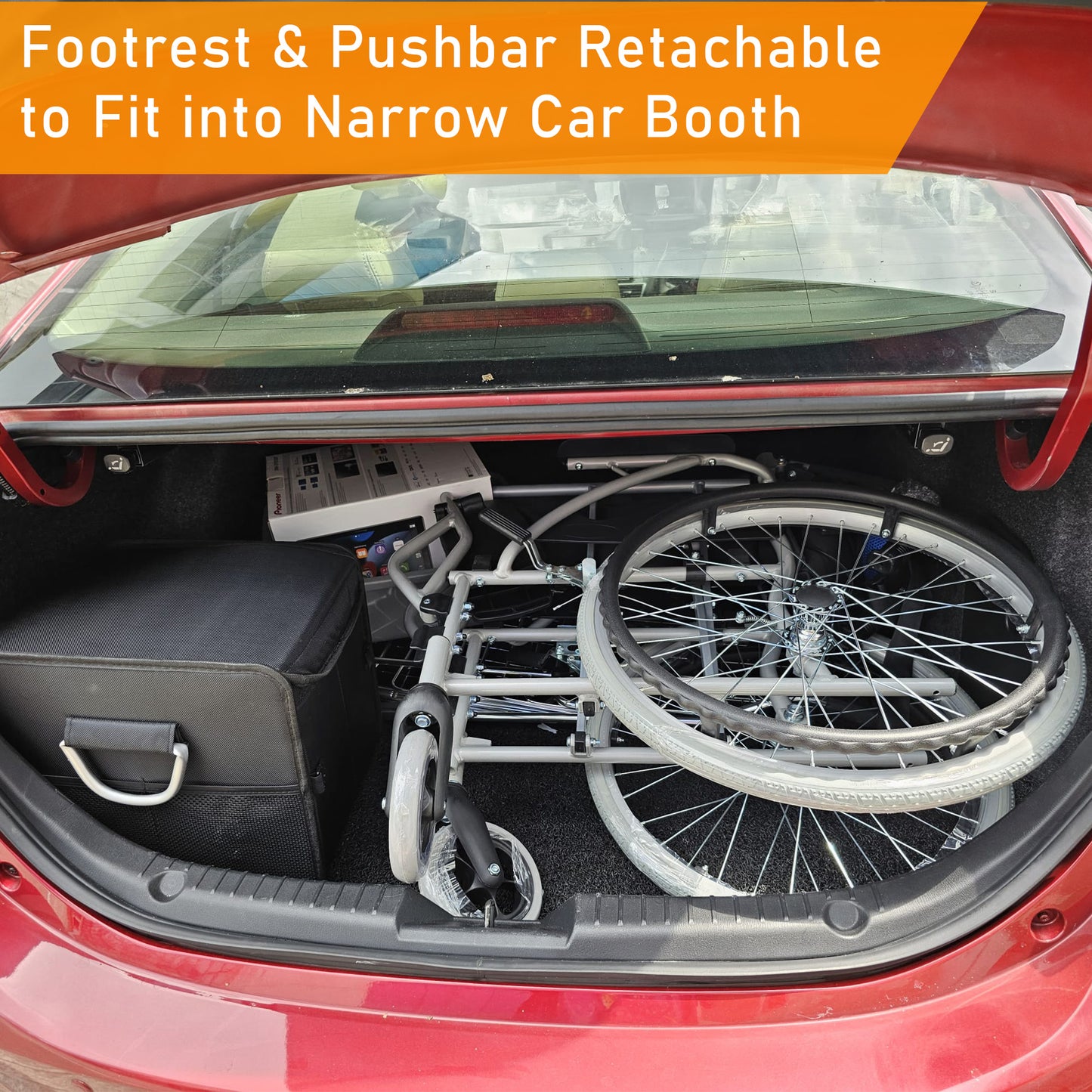 ViN-32AAT | Self Propelled Wheelchair - Fixed Armrest - Retractable Footrest - Anti Tipper