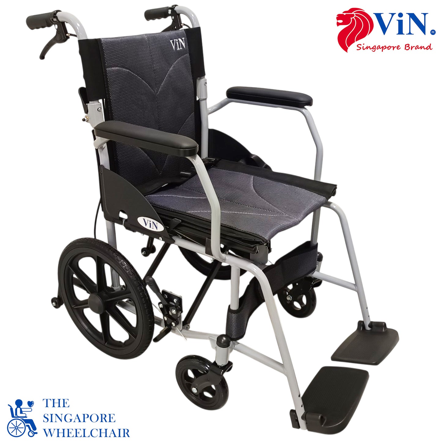ViN-11ASAT | Lightweight Standard Wheelchair with Anti-Tipper 11kg [Pushchair]