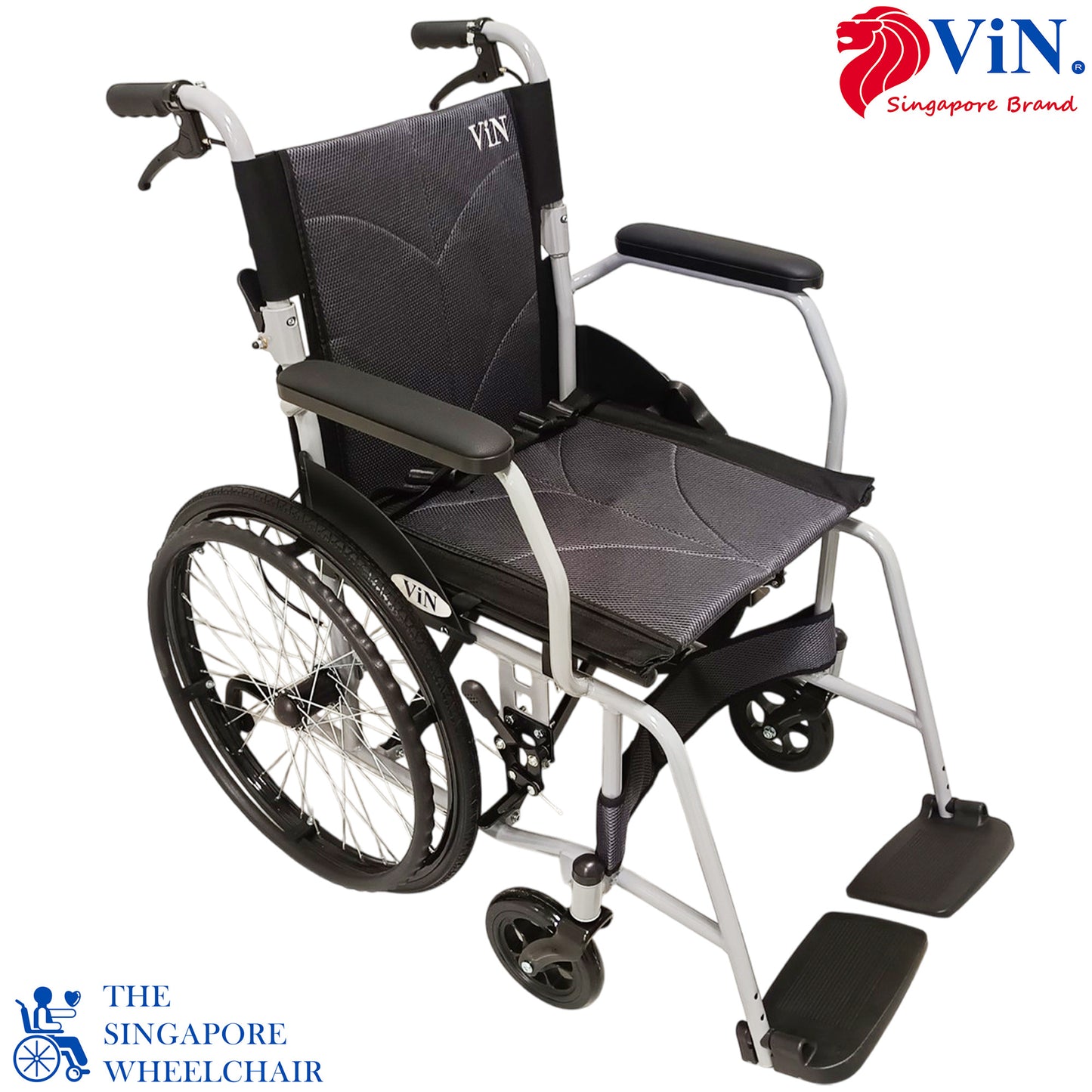 ViN-11AAT | Lightweight Standard Wheelchair with Anti Tipper 13kg [Self-Propelled]