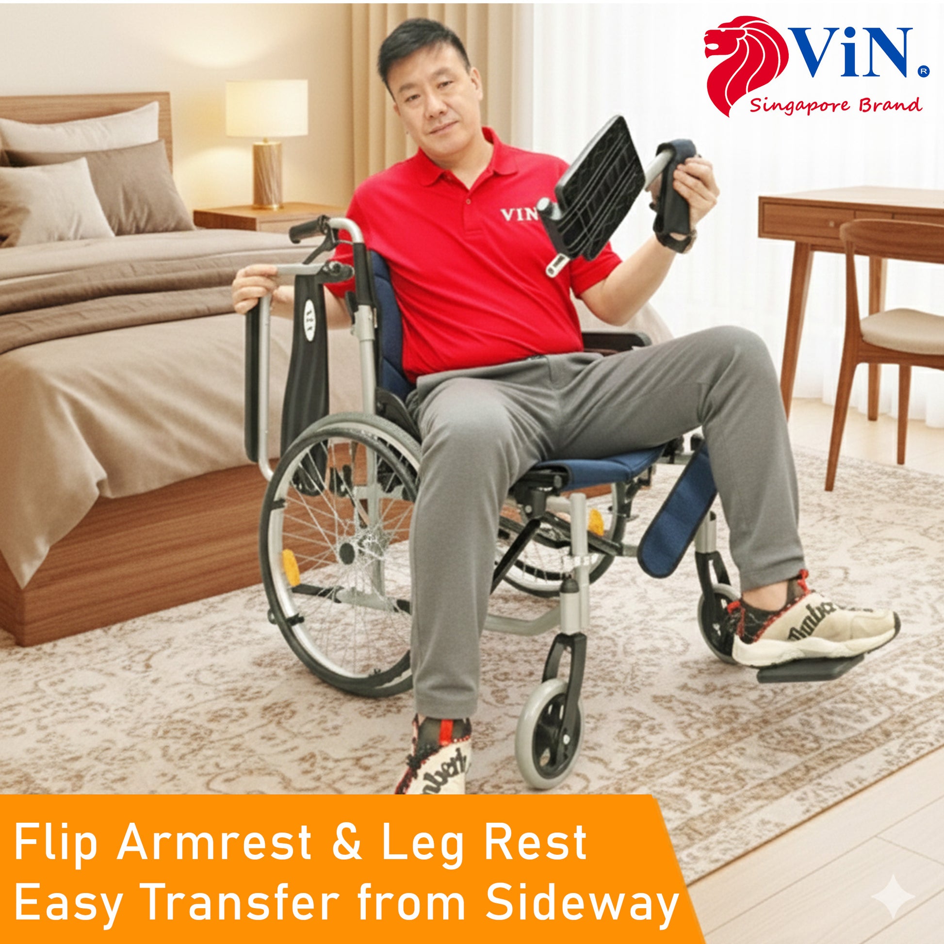 20 Inches seat width big wheelchair for large size user  bariatric wheelchair