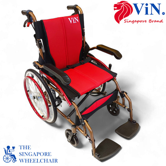 ViN-DY879 | Self Propelled Wheelchair - Flip-Up Armrest - Retractable Footrest - Anti Tipper