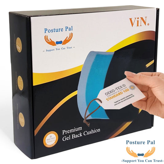 ViN-B01 - Lumbar Pillow Back Pain Relief for Chair & Car with Velvet Cover