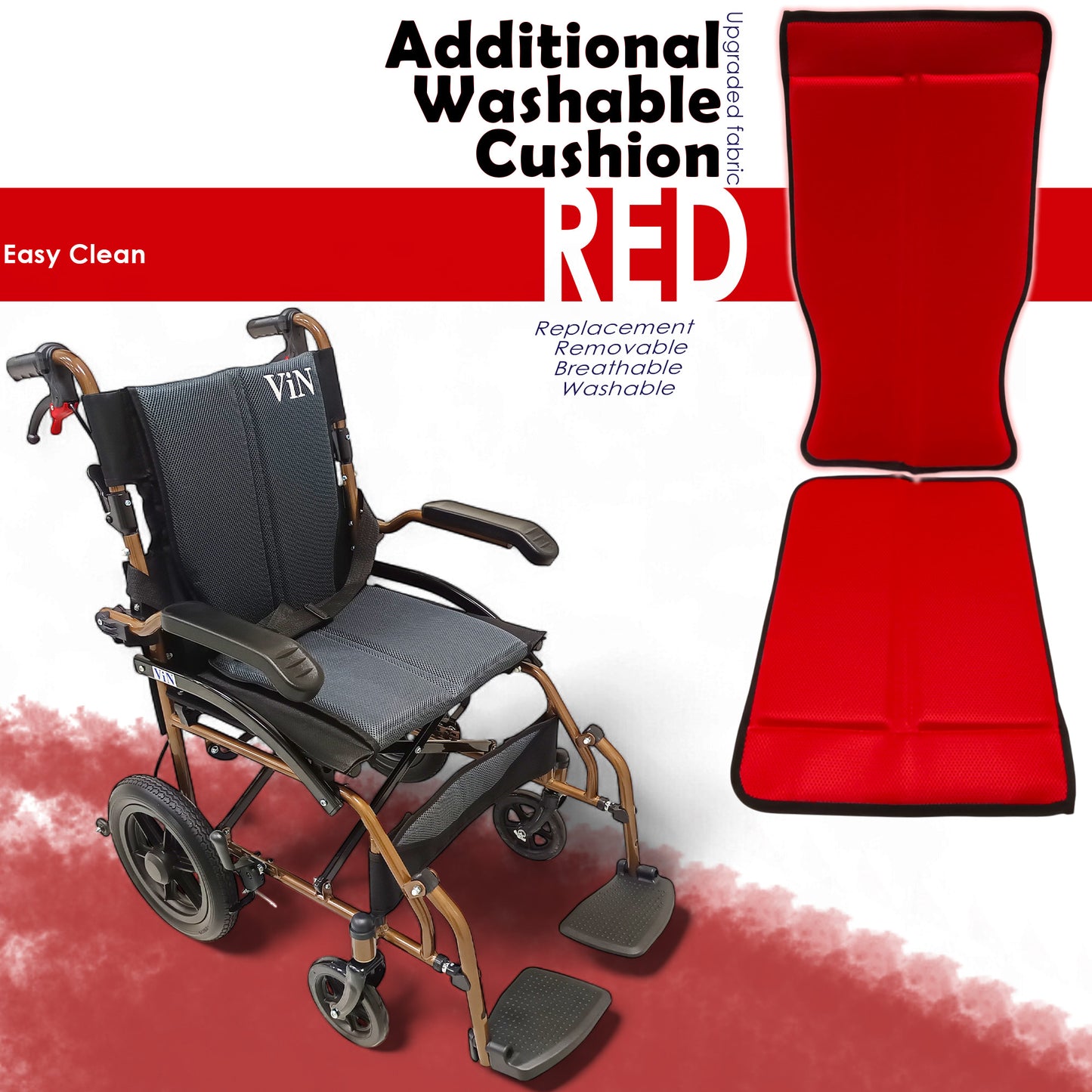 ViN-DY820 | Pushchair + Washable Cushion + Flip-Up Armrest + Retractable Footrest + Anti Tipper