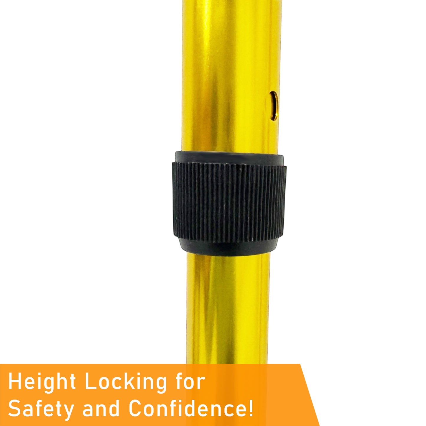 ViN-WS06 | Foldable Aluminium Cane + 6 color choose + 10 Section Adjustable + Anti-Slip + Safety Strap