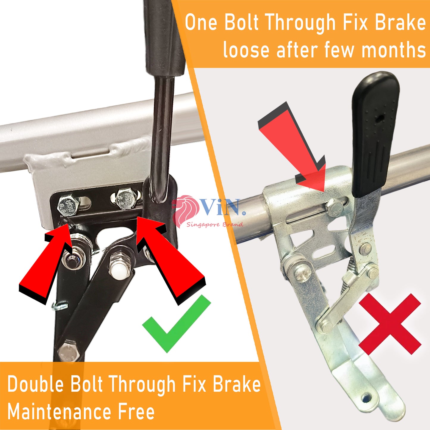ViN 46A5M | Self Propelled Wheelchair  - Washable Cushion - Flip-up Armrest - Detachable Legrest - Anti Tipper