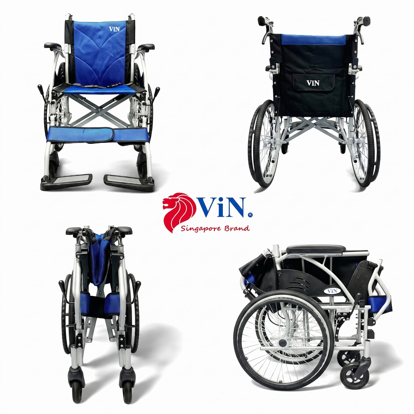 ViN-32A Lightweight Wheelchair 11.5kg with Compact Retractable Footrest [Self-Propelled]