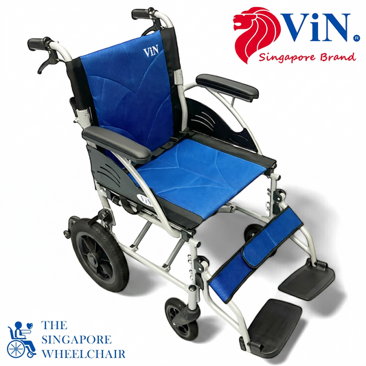 Lightweight Wheelchair 10kg with Compact Retractable Footrest [Pushchair] Anti-Tipper