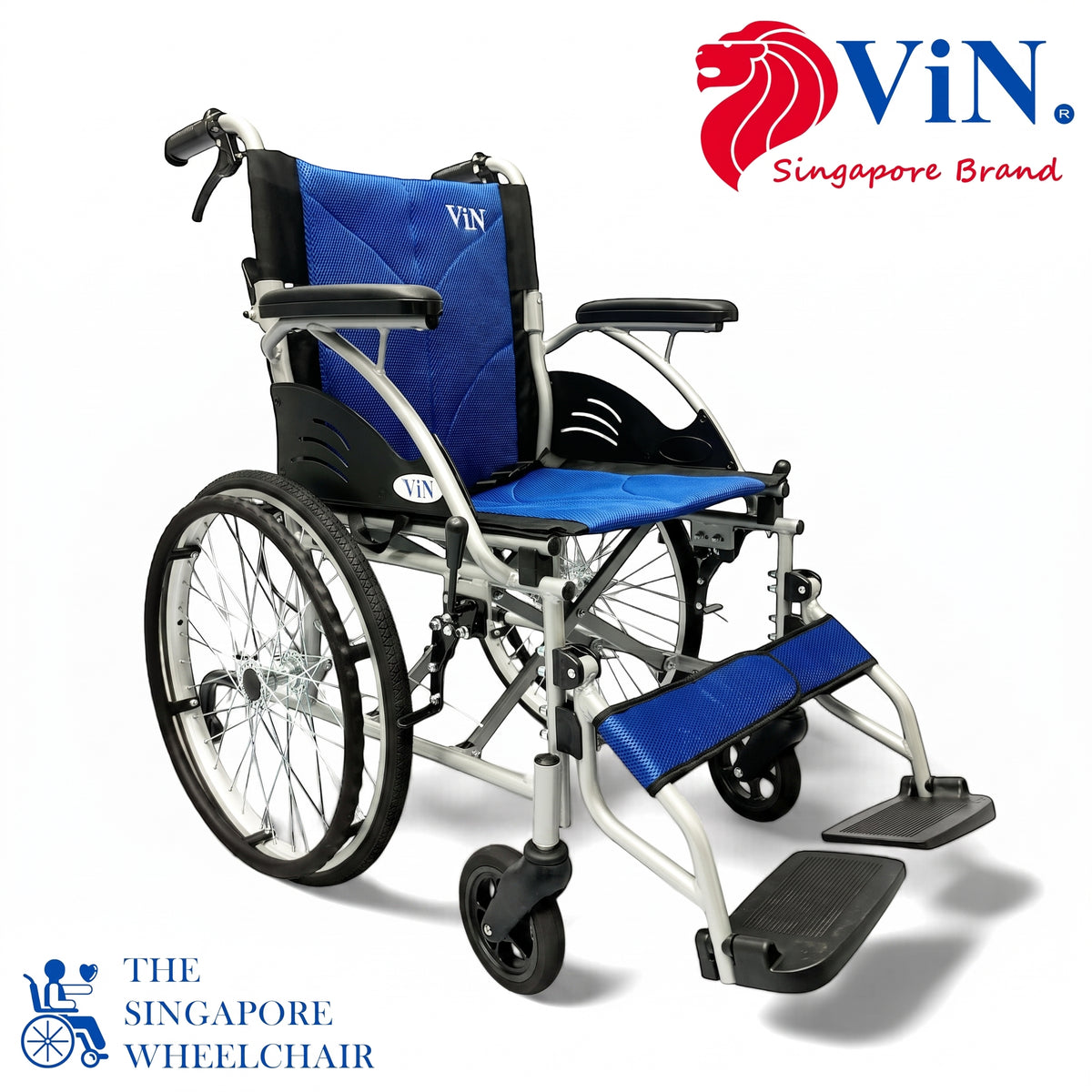 Lightweight Wheelchair with Compact Retractable Footrest [Self-Propelled] Safety Anti-Tipper