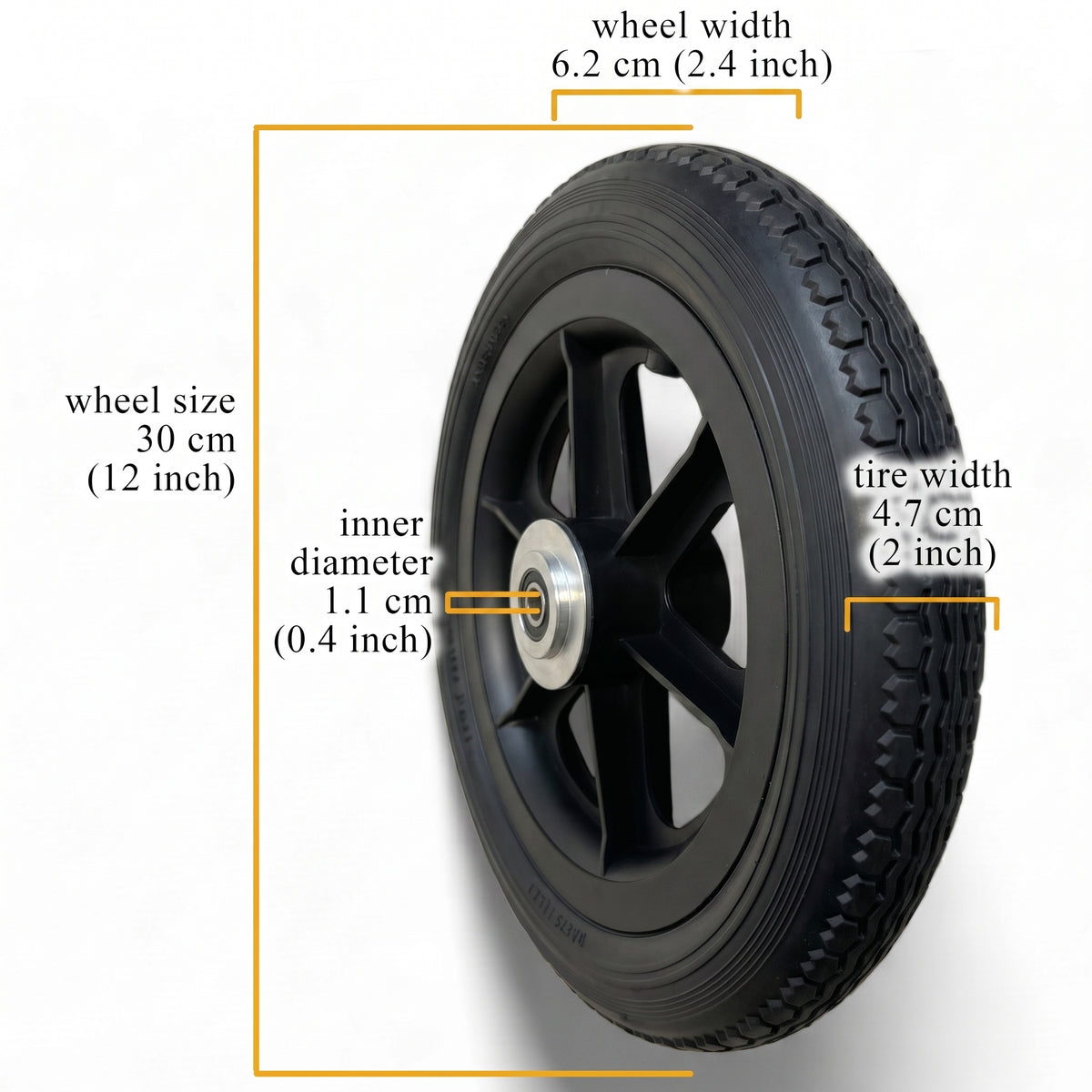 Spare Parts - 1 x Back Wheels - Model ViN-32AS Wheelchair