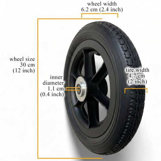 Spare Parts - 1 x Back Wheels - Model ViN-32AS Wheelchair