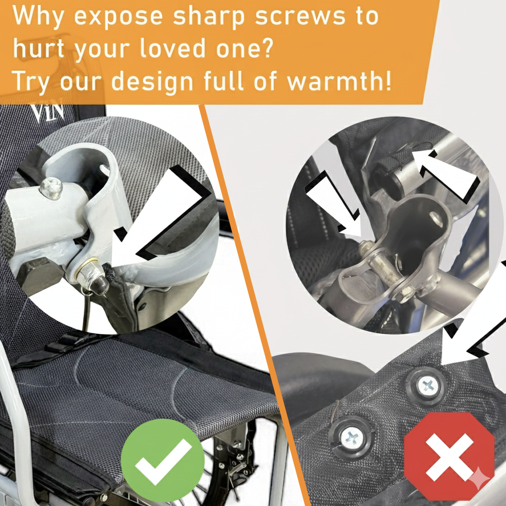ViN-11ASAT | Lightweight Standard Wheelchair with Anti-Tipper 11kg [Pushchair]