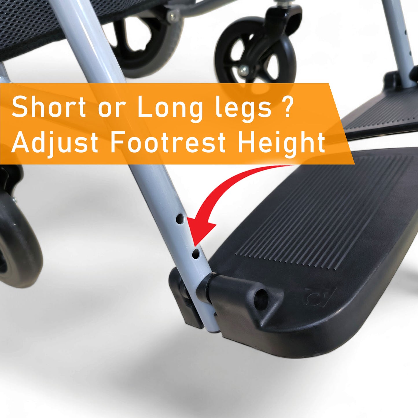 ViN-11ASAT | Lightweight Standard Wheelchair with Anti-Tipper 11kg [Pushchair]