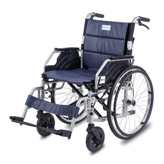 Bion | 02473 iLight Wheelchair Detachable Heavy Duty with Foldable Backrest (22 Inch Seat HD FB)