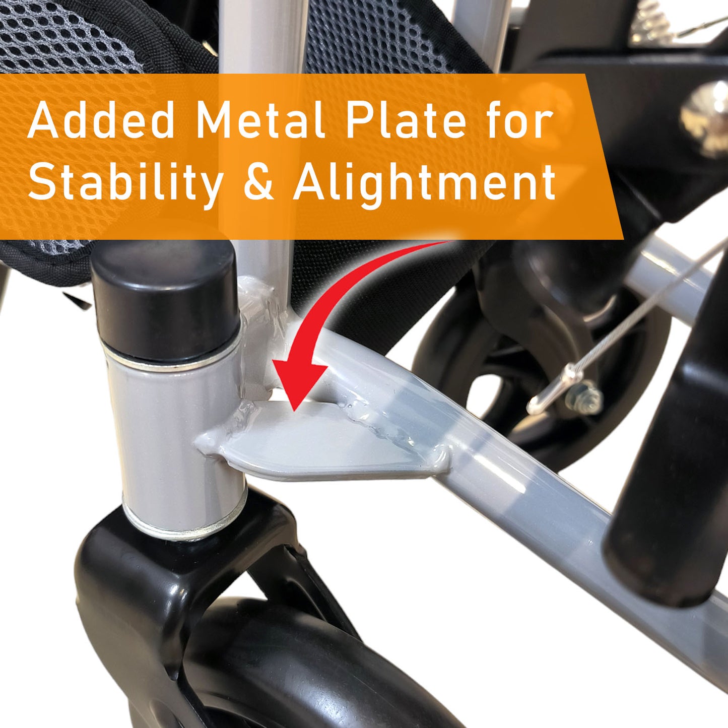 ViN-11ASAT | Lightweight Standard Wheelchair with Anti-Tipper 11kg [Pushchair]