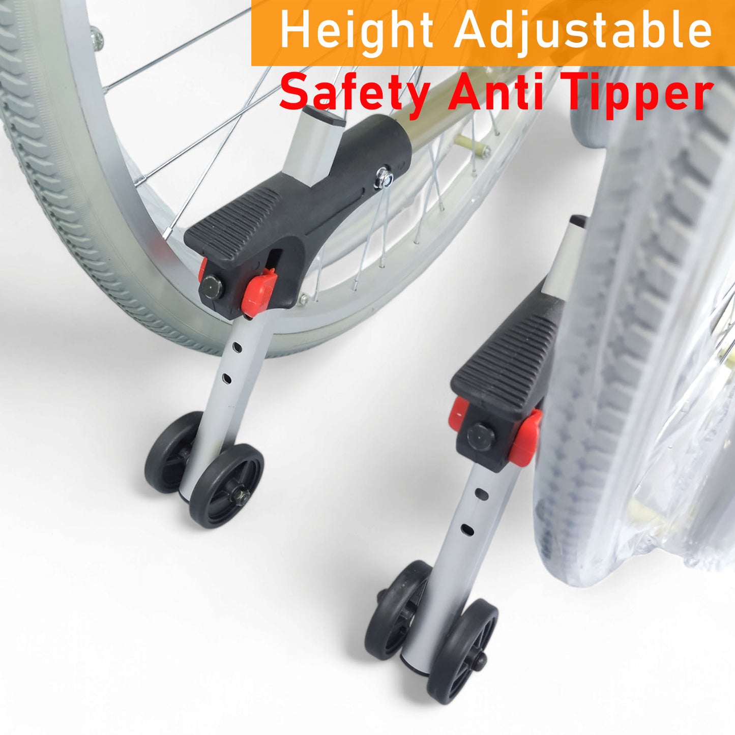 ViN 35AL | BIG Wheelchair - Hold 150 KG + 55 CM Seat Width + Self Propelled