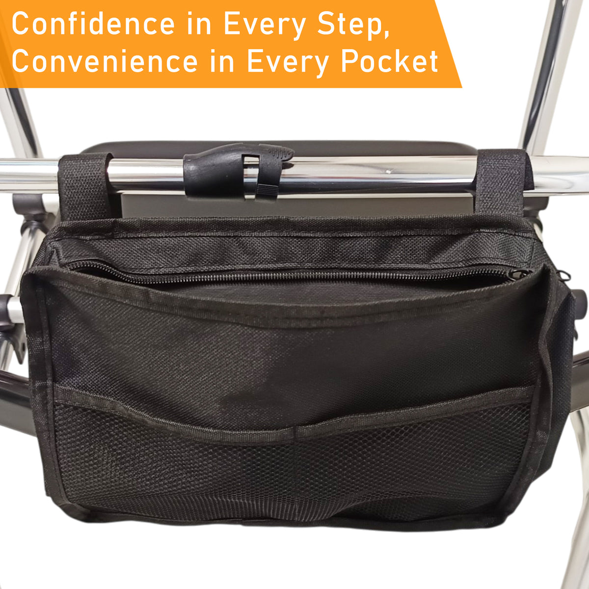 ViN-WF01 | ( * WITHOUT SEAT ) Elderly Walking Aid 2.9 kg Ultra Lightweight Aluminum Staggered Walking Function
