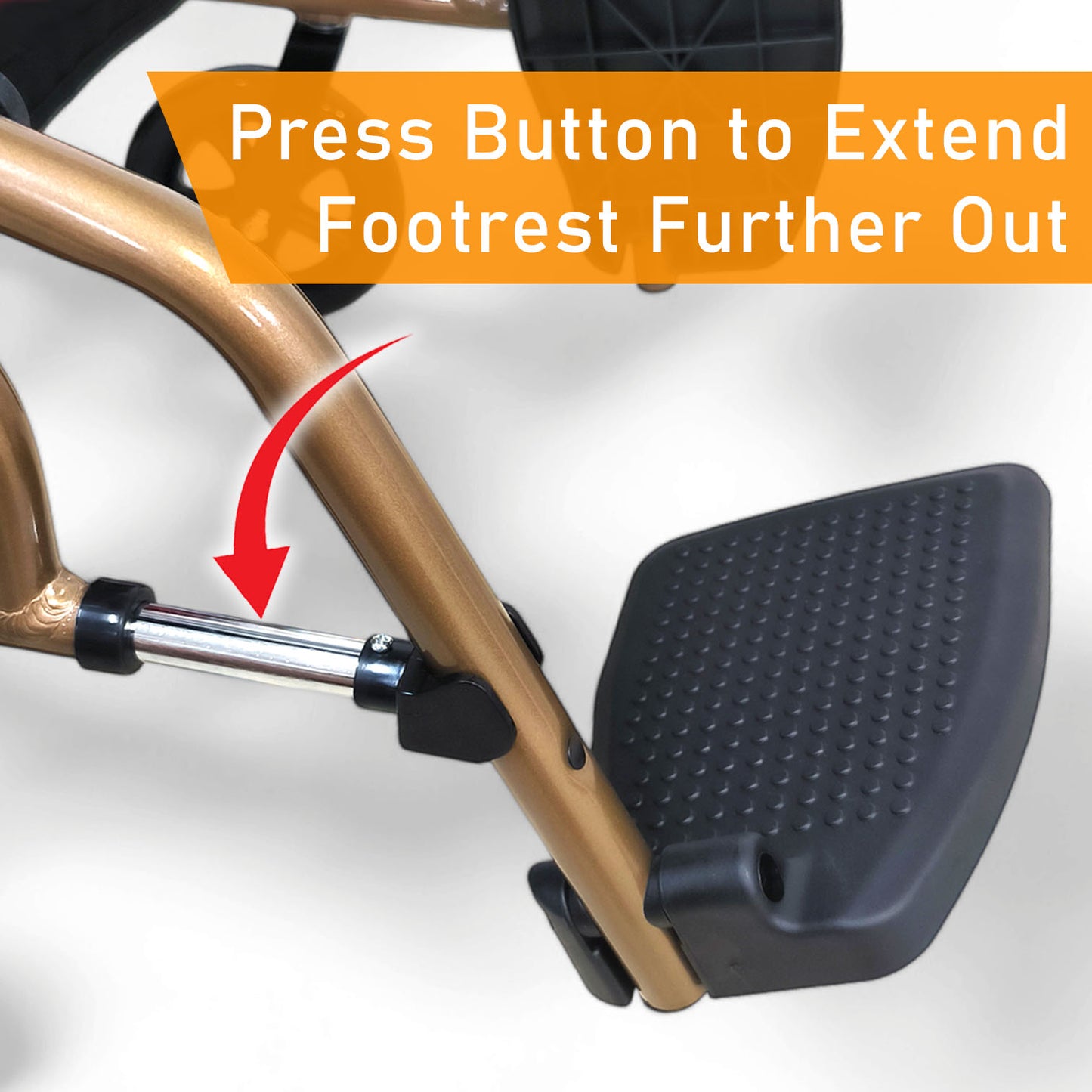 ViN DY879 | Self Propelled Wheelchair - Flip-Up Armrest - Retractable Footrest - Anti Tipper
