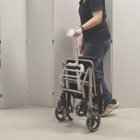 ViN-31A Ultra-Lightweight Travel wheelchair 8kg with Luggage Handle [Airline Approved]