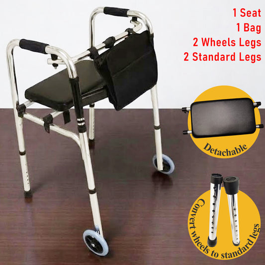 ViN WF01-ST | Elderly Walking Aid with Seat 3.8 kg Ultra Lightweight Aluminum