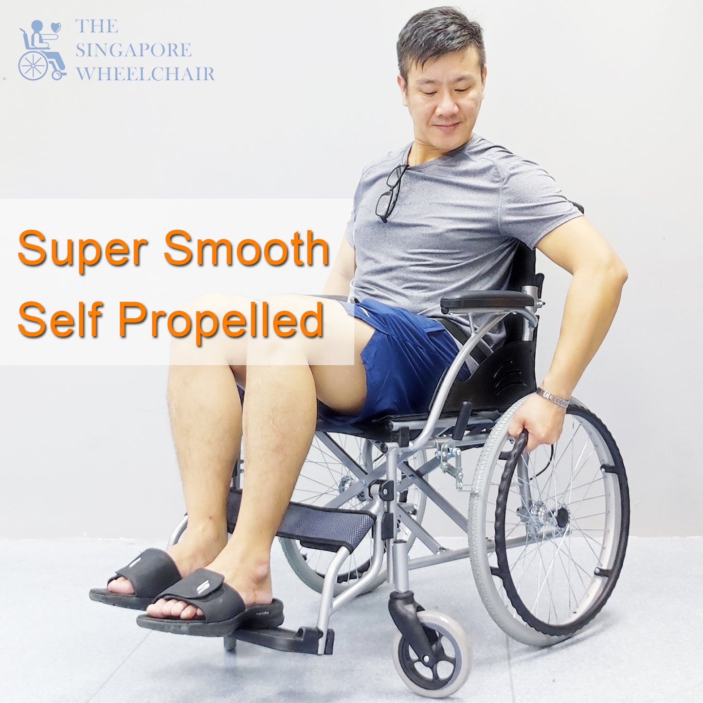 1.21 - "Model VIN 32A" Wheelchair - Retractable Footrest + Self Propelled